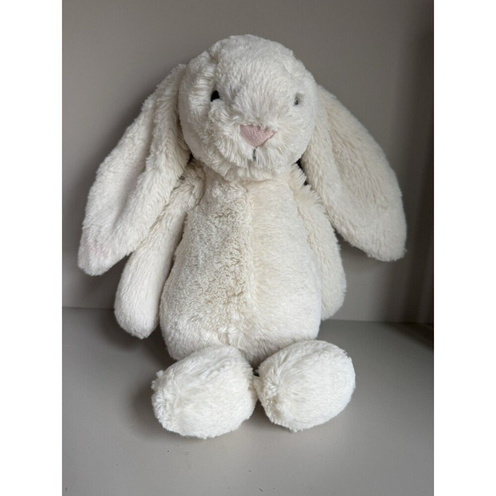 Jellycat Bashful Bunny Cream White Animal Plush 12 Inch Retired Stuffed Rabbit